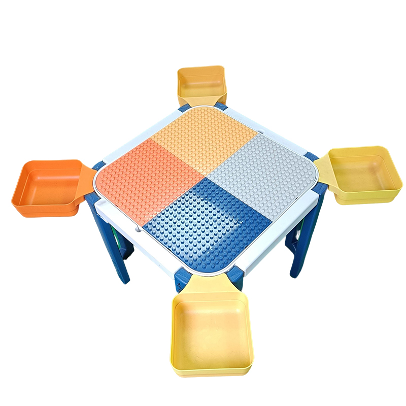 plastic Lego table and chair
