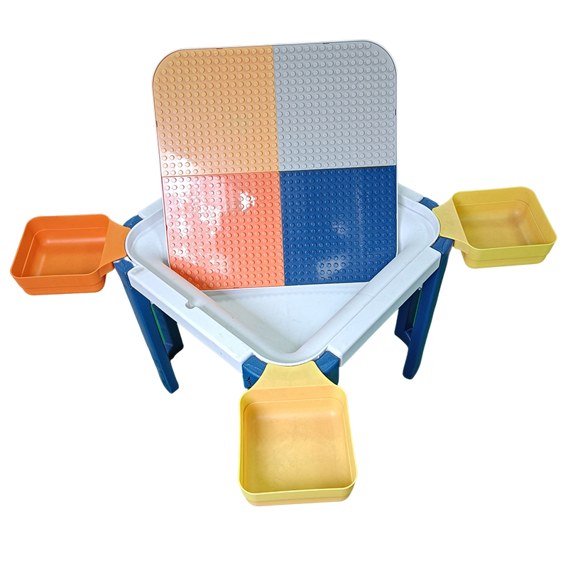 plastic Lego table and chair