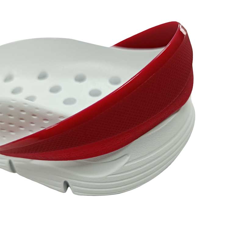 Back collar trim dull red